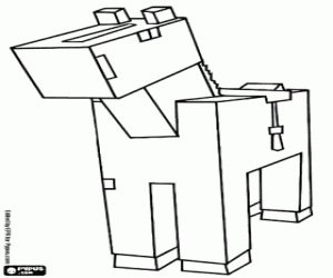 Minecraft paard kleurplaat