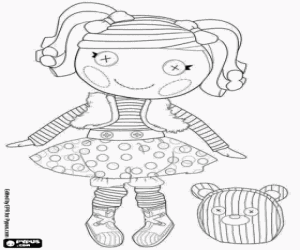 Mittens Fluff en de ijsbeer, Lalaloopsy kleurplaat