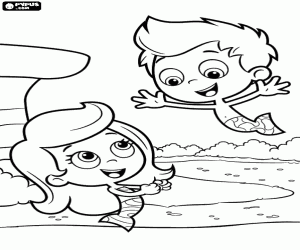 Molly en Gil spreken kleurplaat