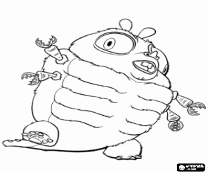 Een monster, een gigantische insect kleurplaat