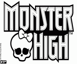 Monster High logo, embleem kleurplaat