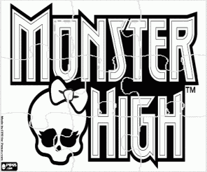 Monster High logo puzzel kleurplaat
