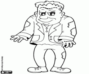 Monster van Frankenstein kleurplaat
