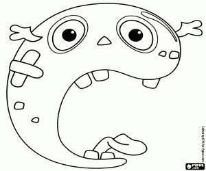 Een monsterlijke mond, de letter C kleurplaat