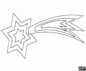 Mooie Kerstster kleurplaat