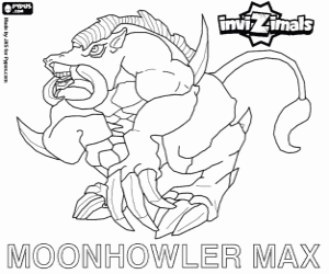 Moonhowler Max, een Invizimals kleurplaat
