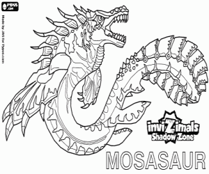 Mosasaur, Invizimals Shadow Zone kleurplaat