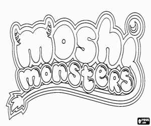 Moshi Monsters Logo kleurplaat