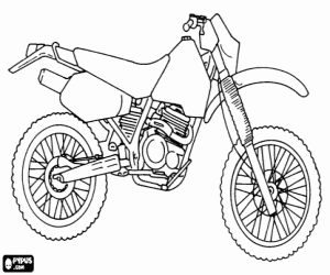 Motorcycle all-terrain kleurplaat