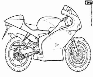 Motorfiets Aprilia RS 125 kleurplaat