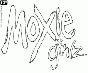 Moxie Girlz Logo kleurplaat
