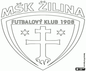 MSK Zilina schild kleurplaat