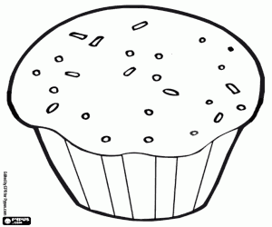 Muffin kleurplaat