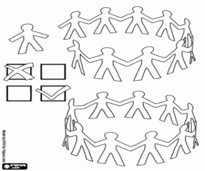 Nee tegen discriminatie kleurplaat