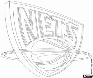 New Jersey Nets logo kleurplaat
