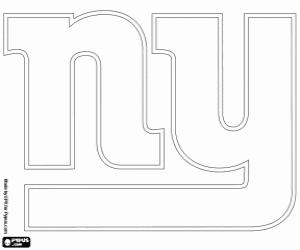 New York Giants logo kleurplaat