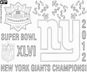 New York Giants, Super Bowl 2012 kleurplaat