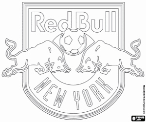 New York Red Bulls embleem kleurplaat