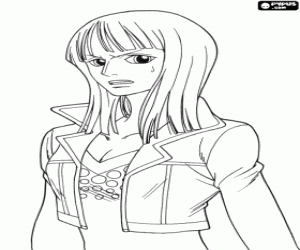 Nico Robin, personage uit One Piece kleurplaat