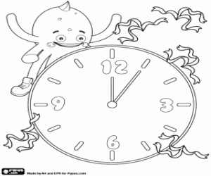 Het nieuwe jaar met Pypus kleurplaat