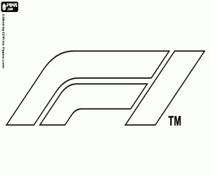 Nieuwe officiële logo van de F1 kleurplaat