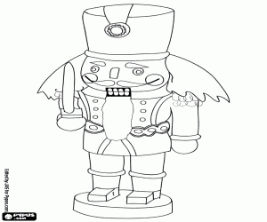 Notenkraker, Kerstdecoratie kleurplaat