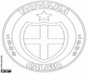 Novara Calcio embleem kleurplaat