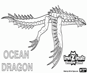 Ocean Dragon, Invizimals Shadow Zone kleurplaat