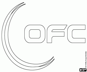 OFC-logo, voetbal in Oceanië kleurplaat