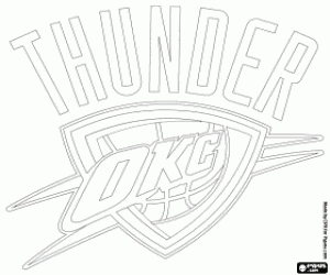 Oklahoma City Thunder embleem kleurplaat