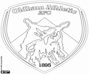 Oldham Athletic schild kleurplaat