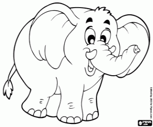 Olifant kleurplaat