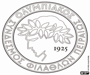 Olympiakos FC logo kleurplaat
