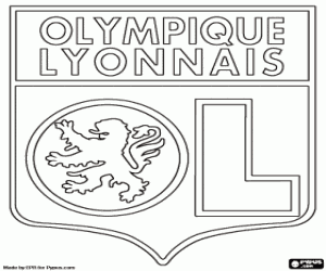 Olympique Lyon logo kleurplaat