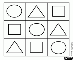 Om te spelen met geometrische vormen kleurplaat