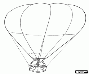 Onbemande ballon vliegen kleurplaat