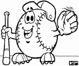 Onmisbaar voor honkbal kleurplaat