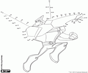 Ontdek Diamantkop, van punt naar punt kleurplaat