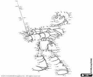 Ontdek Jasper, van punt naar punt kleurplaat