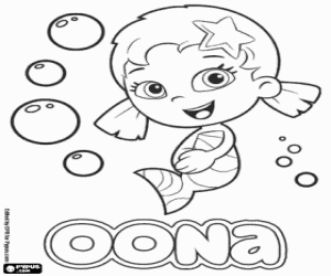 Oona, personage uit Bubble Guppies kleurplaat