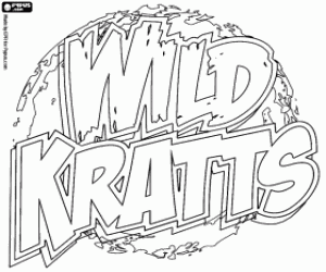 Oorspronkelijke logo van Wild Kratts kleurplaat