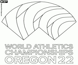 Oregon 2022 Kampioenschap logo kleurplaat