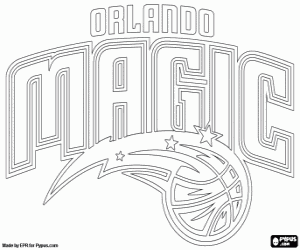 Orlando Magic logo kleurplaat