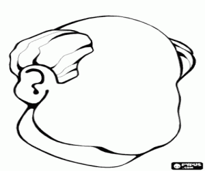 Overzicht menselijk hoofd zonder gezicht kleurplaat