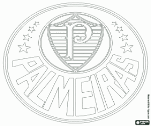 Palmeiras embleem kleurplaat