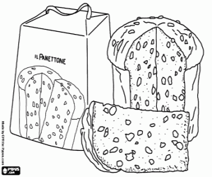 Panettone, Kerstmis in Italië kleurplaat