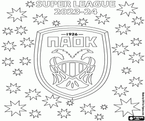 PAOK FC, kampioen 2023-2024 kleurplaat