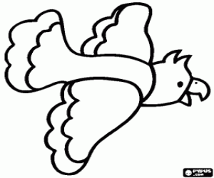 Papegaai tijdens het vliegen kleurplaat