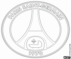Paris Saint Germain embleem kleurplaat