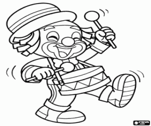 Patatá met een trommel kleurplaat